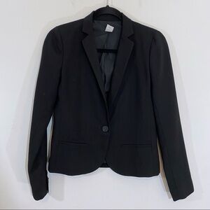 J. Crew 100% Wool Blazer Black Suit Jacket Drapey Mackenzie Single Button 0